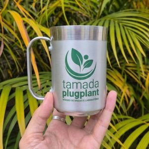Caneca de Alumínio NATURAL 300ml Personalizada
