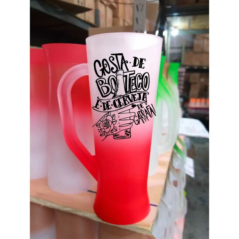 Caneca Slim Degradê Jateada - O Mundo das Canecas e Copos Personalizados